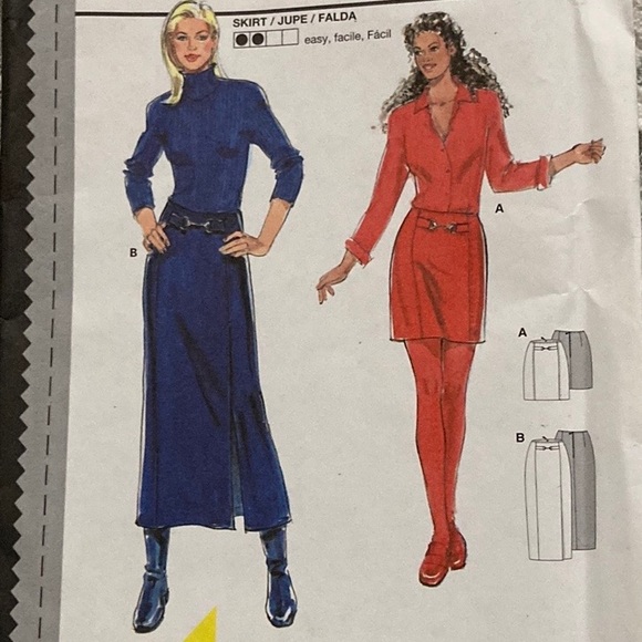 Burda Office Y2k Burda 312 Sewing Pattern Skirt In English Spanish